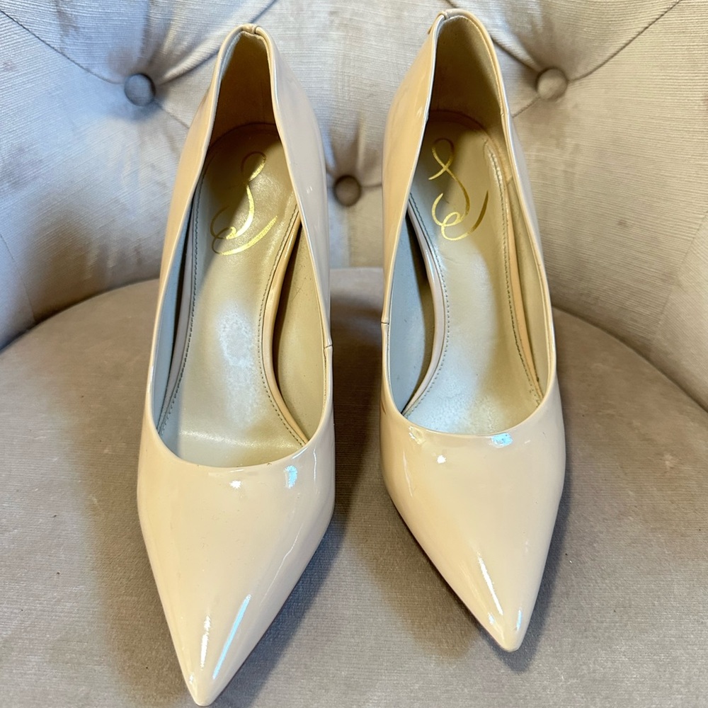 Sam Edelman Nude Patent Heels